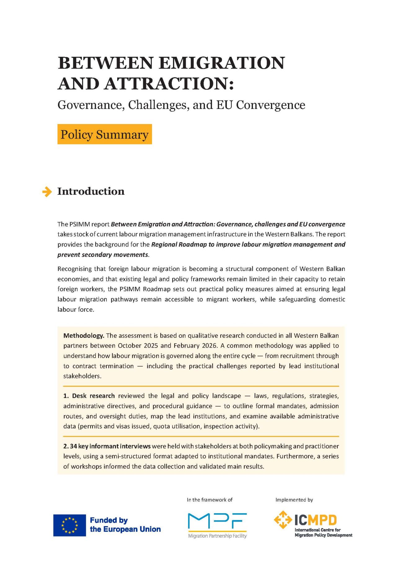 ICMPD Policy Summary - BETWEEN EMIGRATION AND ATTRACTION Governance, Challenges, and EU Convergence.jpg